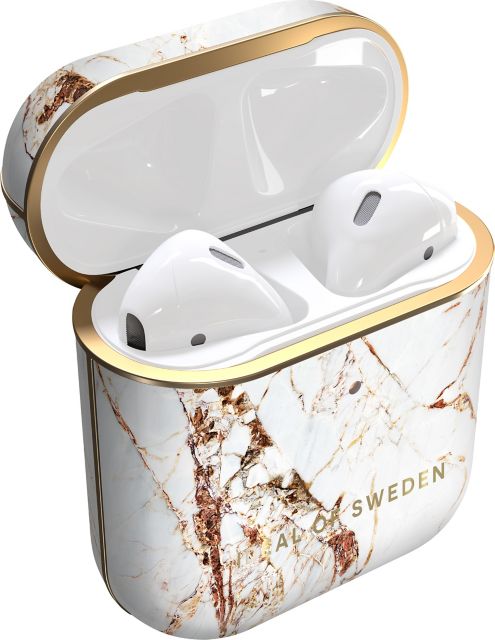 IDEAL OF SWEDEN Printed AirPod Case, AirPod 1/2, Carrara Gold Marble