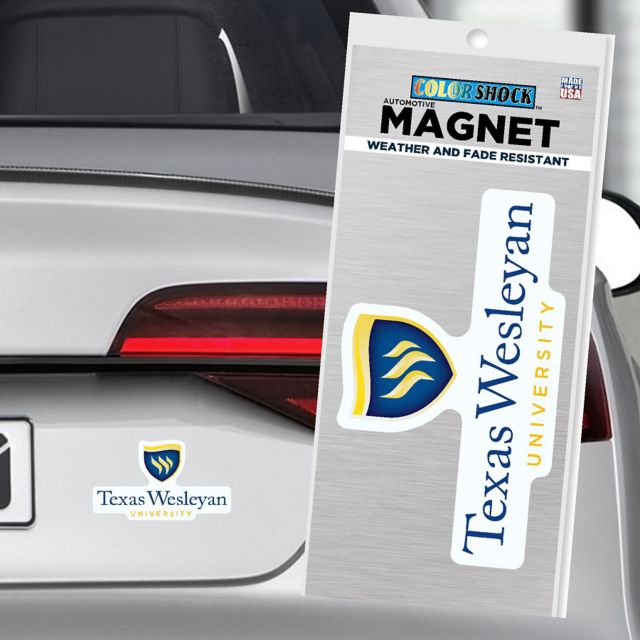 Texas Wesleyan University 4x4 Small Rams Magnet