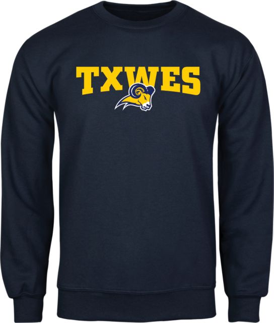 Texas Wesleyan Fleece Crew Secondary Mark - ONLINE ONLY
