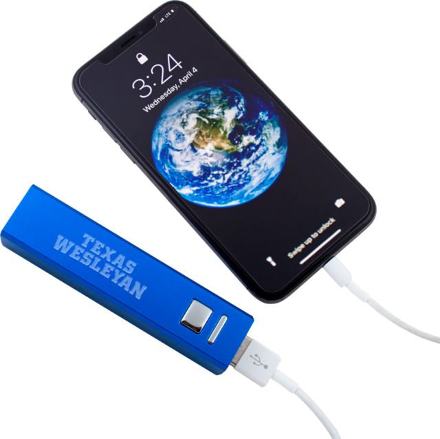 Texas Wesleyan Aluminum Power Bank Texas Wesleyan  Engraved - ONLINE ONLY